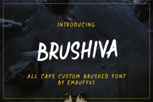 Brushiva: A Textured Dry Brushed Font for Stylish Design Projects