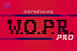 JVNE W.O.P.R: A Nostalgic Display Font with Retro Flair