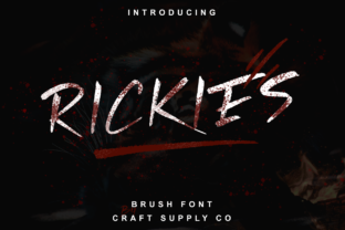 Rickies: A Bold, Textured Font for Grunge and Alternative Designs